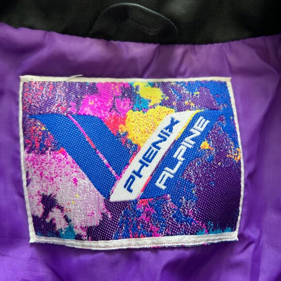 Phenix Alpine Vintage Retro Ski Insulated Hooded Full Zip Jacket 80s 90s Size 16 - Picture 2 of 16